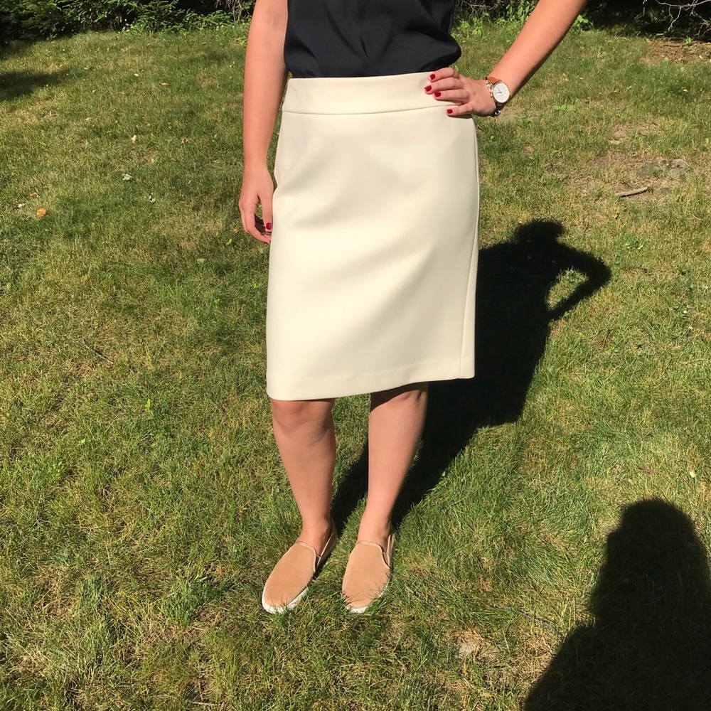 Cream J Crew skirt